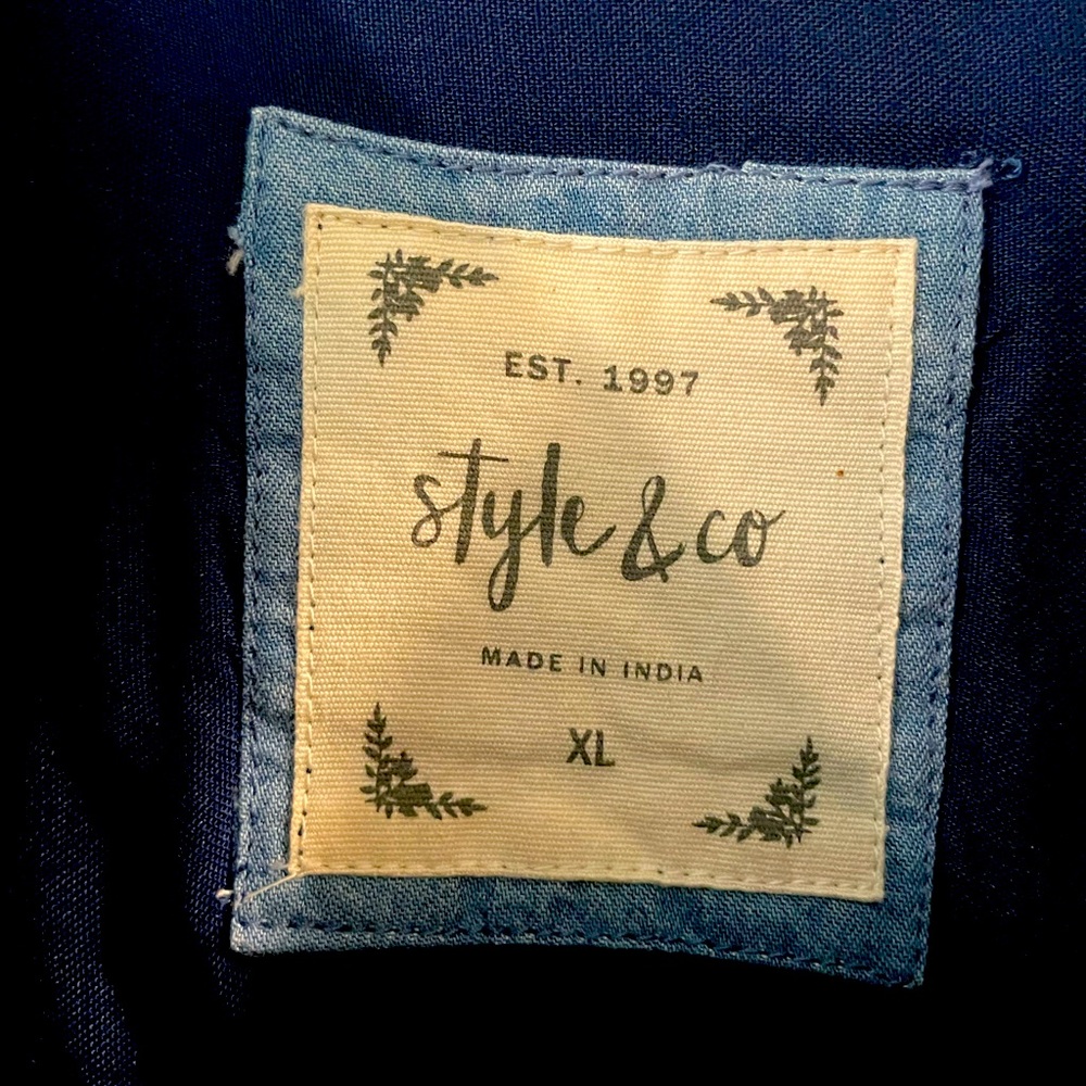 Style Co blue blouse, so comfy!